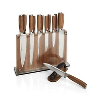 Schmidt Brothers ® -Piece Zebra Wood Knife Block Set