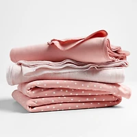 Zen Pink Organic Baby Swaddle Blankets, Set of 3