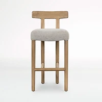 Ziady Brunswick Pebble Upholstered Wood Counter Stool