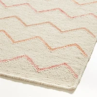 Ziggy Flatweave Wool and Cotton Pink Kids 12"x18" Rug Swatch