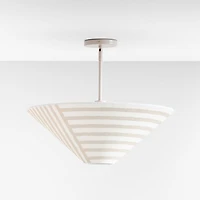 Zuri Stripe Paper-Mache 24" Kids Semi-Flush Mount Ceiling Light
