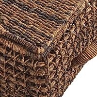 Zuzu Large Rectangular Handwoven Basket with Lid