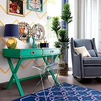 Now You See It Acrylic Kids Desk Chair with Silver Base