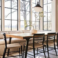 Lakin 61"-99" Teak Extendable Dining Table