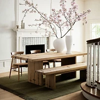 Papillon 88" Oak Wood Dining Table by Laura Kim