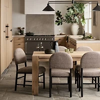 Terra 65" Natural White Oak Solid Wood Dining Table