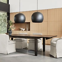 Basque 65" Charcoal Grey Solid Wood Dining Table