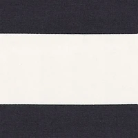 10' Round Navy and White Cabana Stripe Sunbrella® Cantilever Outdoor Patio Umbrella with Black Metal Frame