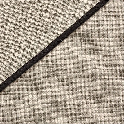 Warm Beige Merrow Stitch Organic Cotton Blackout Window Curtain Panel 52"x84"