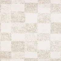 Charlie Cream and Grey Checkered Upholstered Kids Twin Bed