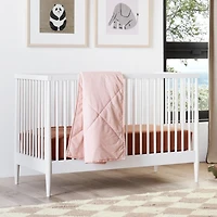 Hampshire White Wood Convertible Baby Crib