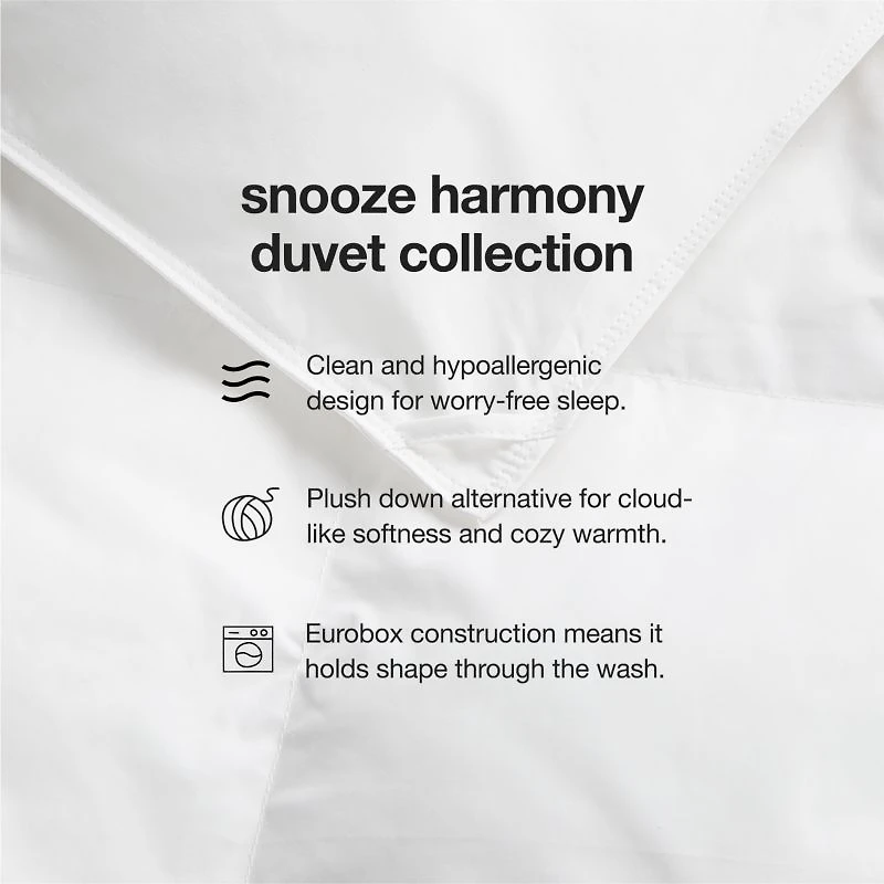 Snooze Harmony Eco Down Alternative Organic Cotton Kids Twin Duvet Cover Insert
