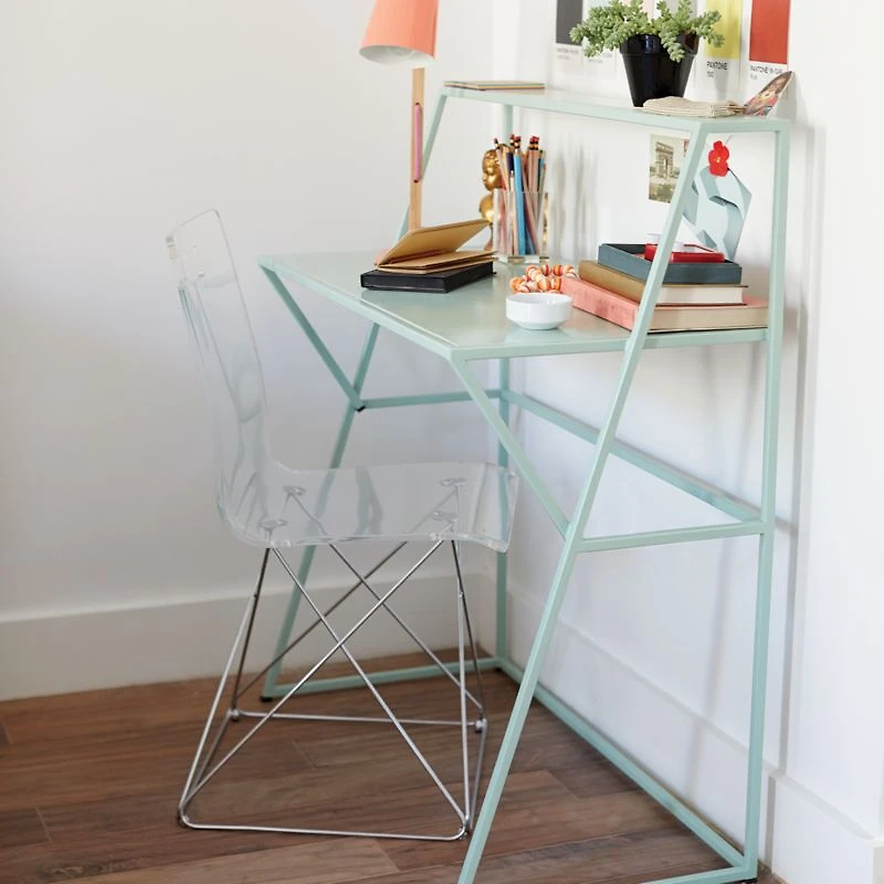 Now You See It Acrylic Kids Desk Chair with Silver Base