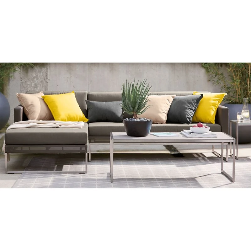 Dune Taupe Left Arm Chaise with Sunbrella ® Cushions
