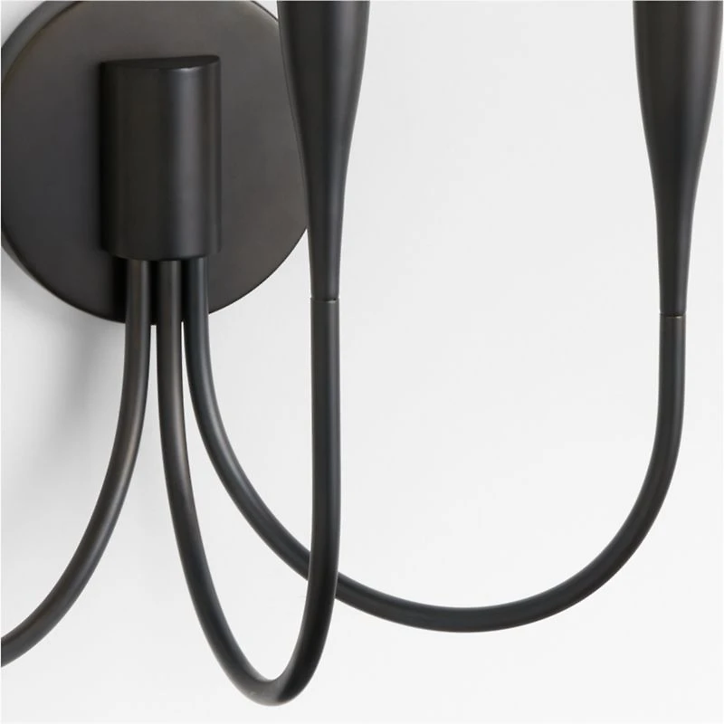 Iiona Black Candelabra Wall Sconce Light