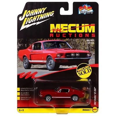 Johnny Lightning Pop Culture 2024 R2 1:64 Scale Die-Cast Metal Vehicle - Mecum Auctions 1967 Shelby GT-350