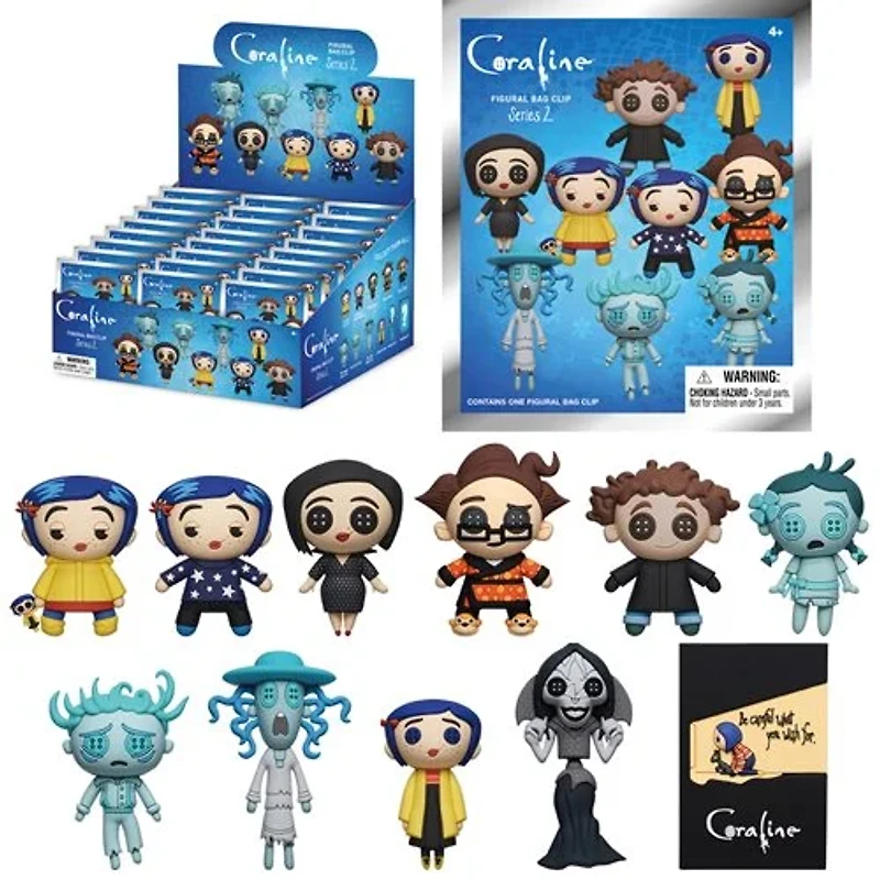 Coraline Series 2 3D Foam Bag Clip Display Case of 24