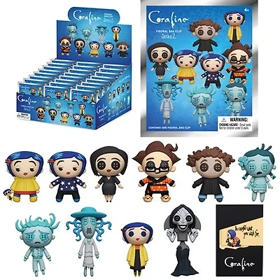 Coraline Series 2 3D Foam Bag Clip Display Case of 24