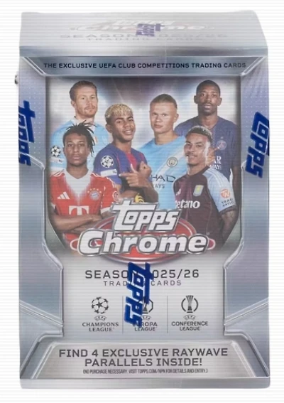 2025/26 Topps Chrome UEFA Club Competitions Soccer Blaster Box