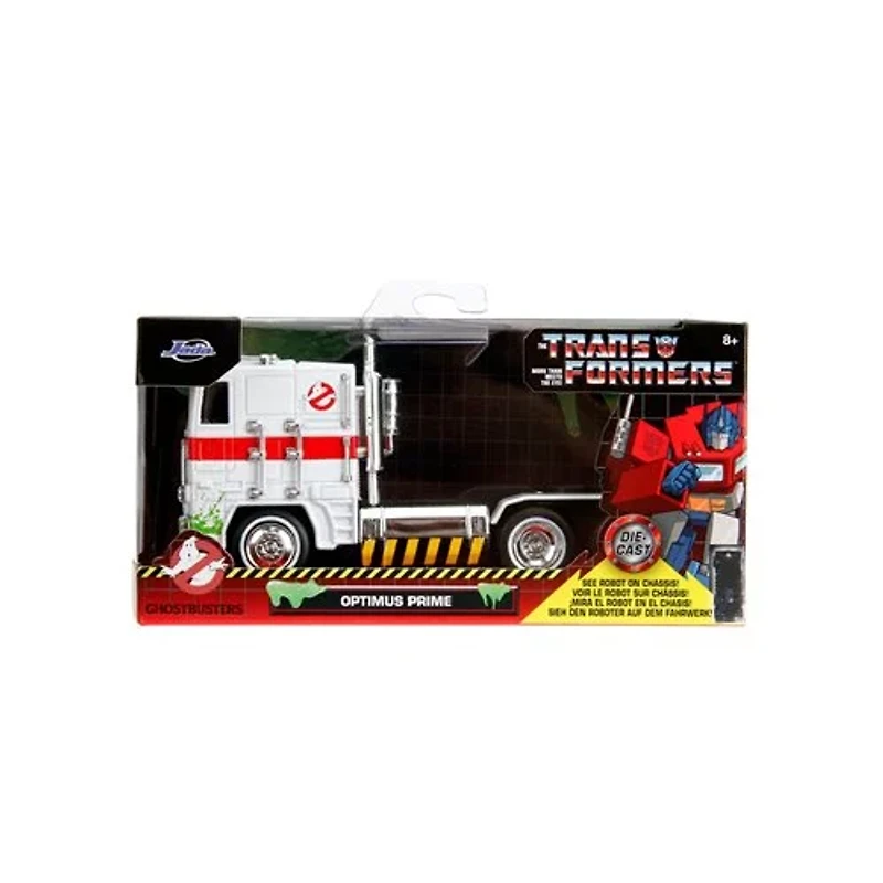 Hollywood Rides Transformers Ghostbusters G1 Optimus Prime Mashup 40th Anniversary 1:32 Scale Die-Cast Metal Vehicle