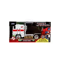 Hollywood Rides Transformers Ghostbusters G1 Optimus Prime Mashup 40th Anniversary 1:32 Scale Die-Cast Metal Vehicle