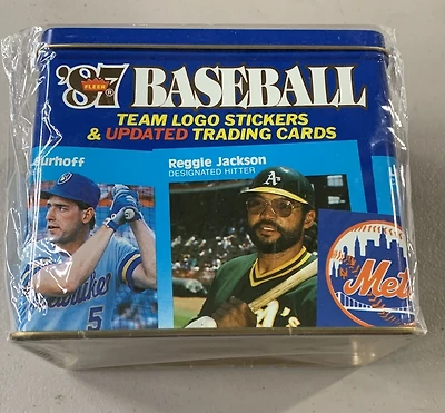 1987 Fleer Glossy Baseball Update Factory Tin Set