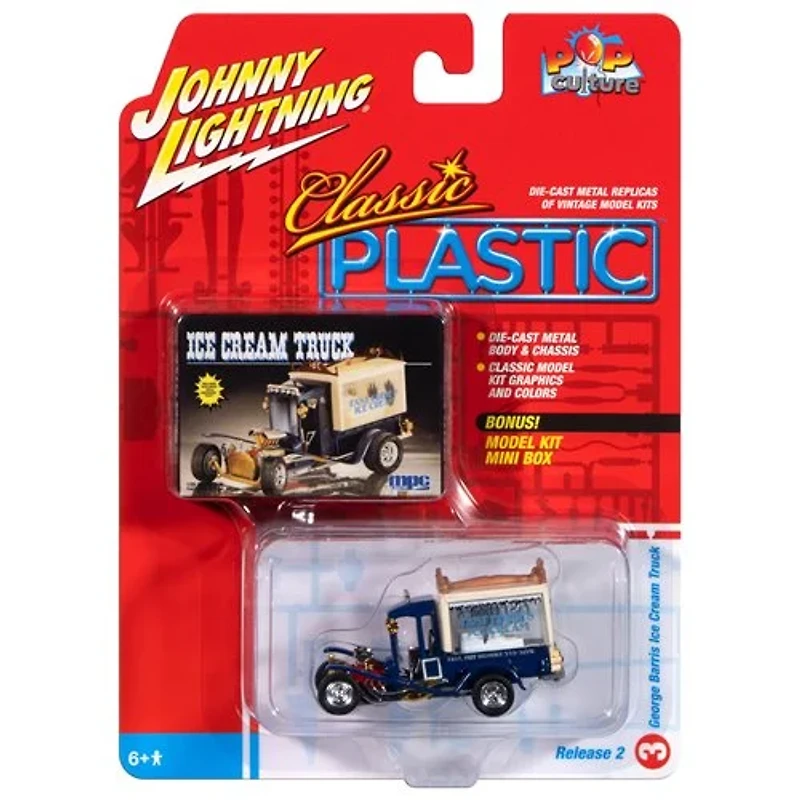 Johnny Lightning Pop Culture 2024 R2 1:64 Scale Die-Cast Metal- Classic Plastic George Barris Ice Cream Truck