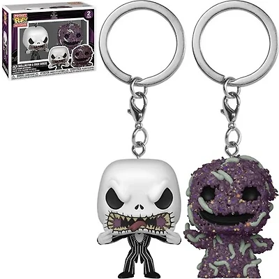 The Nightmare Before Christmas Jack Skellington & Oogie Boogie Pocket Pop! Key Chain 2-Pack