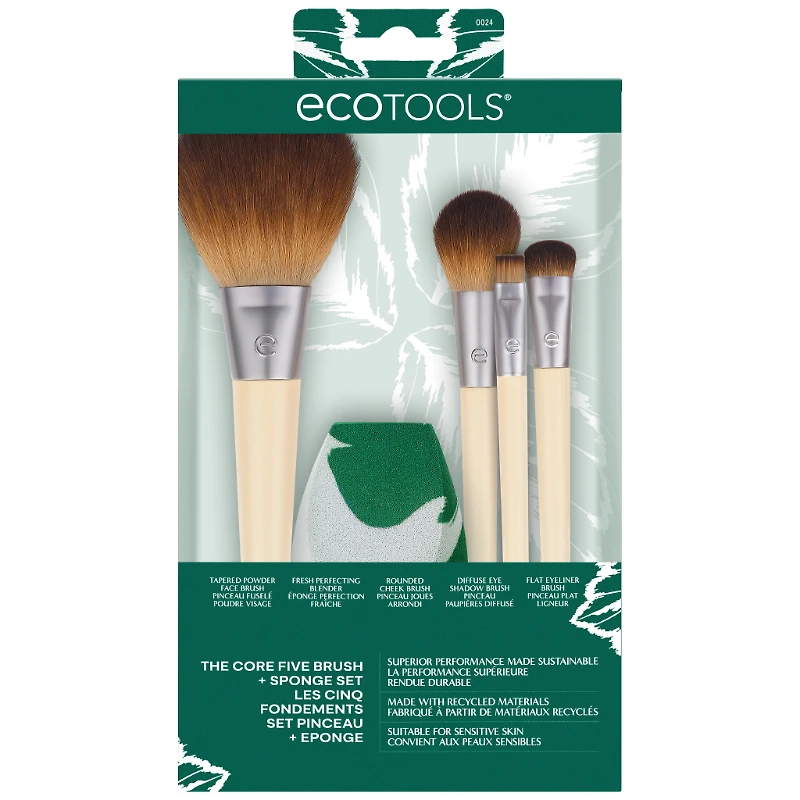 EcoTools The Core Make-Up Brush and Sponge Set - 5 piece