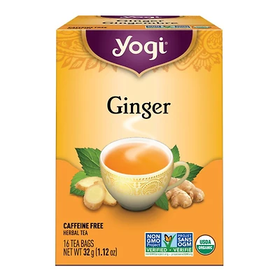 Yogi Caffeine Free Herbal Tea Bags - Ginger - 16s