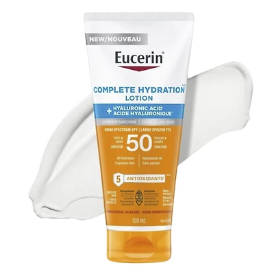 Eucerin Complete Hydration Lightweight Sunscreen Lotion - SPF 50 - 150ml