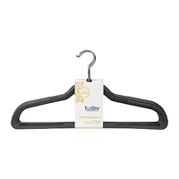 Today by London Drugs Non-Slip Hangers - Black - 10 pack / 45x23cm