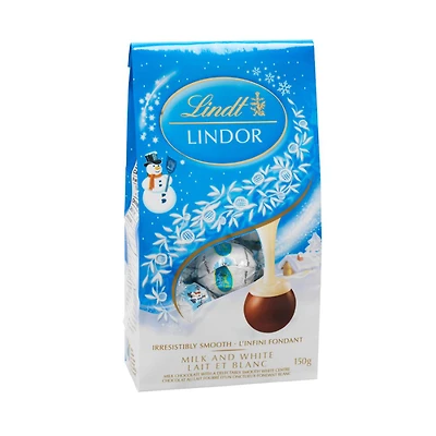 Lindt Lindor Bag - Milk/White Chocolate - 150g