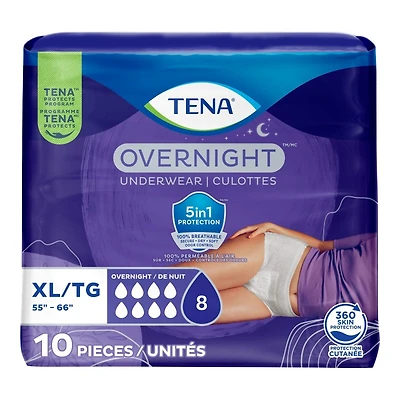 TENA Overnight Incontinence Underwear - Extra Large - 10s