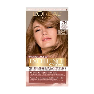 L'Oreal Paris Excellence Creme Universal Nudes Permanent Hair Color - Natural Dark Blonde (7N)