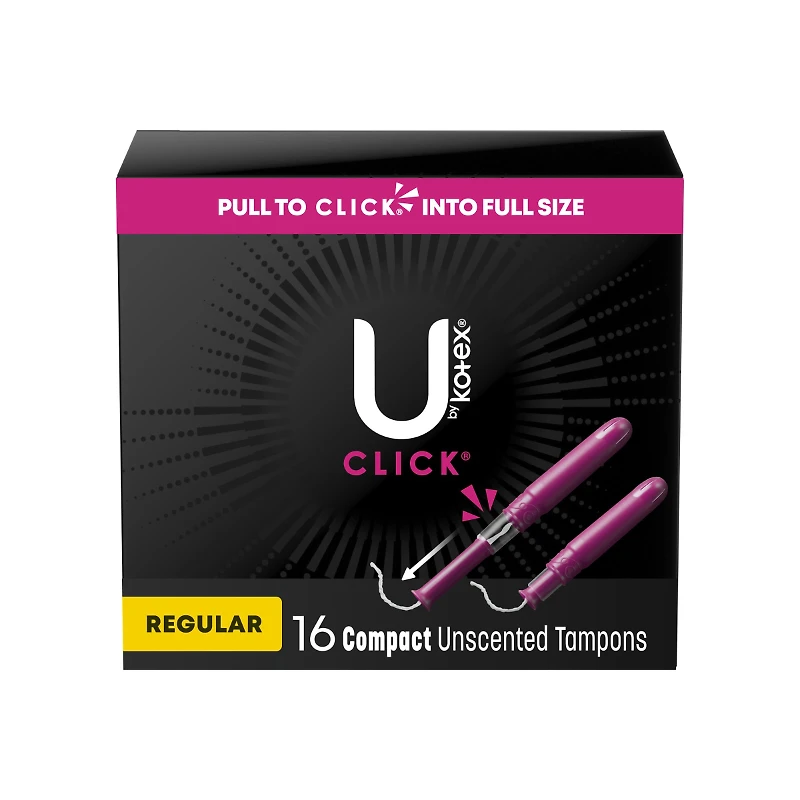 U by Kotex Click Compact Tampons - Regular - Unscented - 16 Count