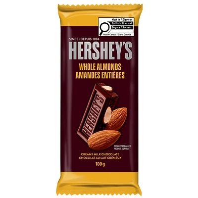 Hershey's Chocolate Bar - Whole Almonds - 100g