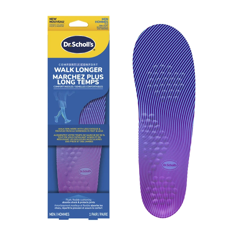 Dr. Scholl's Comfort Walk Longer Insoles - Men's - 8-14