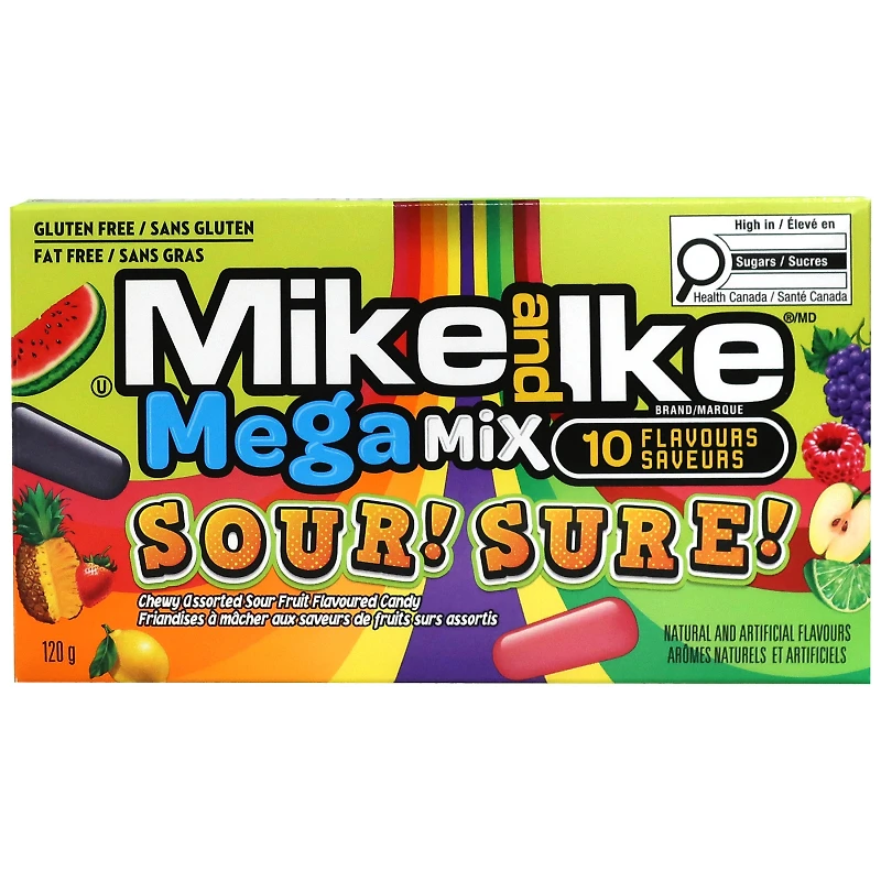 MIKE AND IKE MEGA SOUR MIX 120G