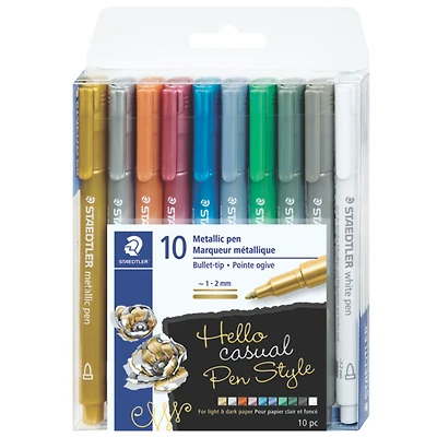Staedtler Metallic Pen Markers - 10 pack