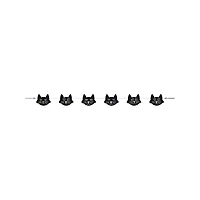 CAT FACES BANNER in Black