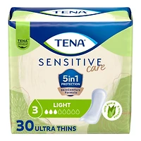 TENA Sensitive Care Ultra Thin Incontinence Pads - Light/Regular - 30s
