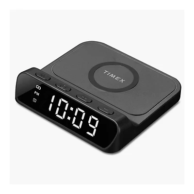 TIMEX ALARM CLOCK WITH USB TW14B in Black