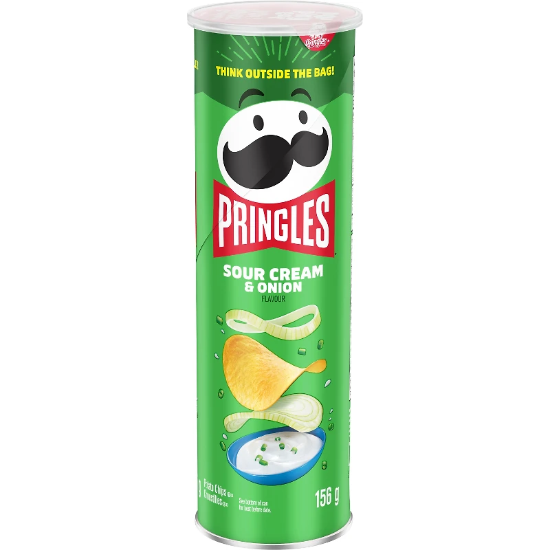 Pringles Potato Chips - Sour Cream & Onion - 156g