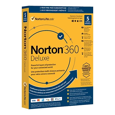 Norton 360 Deluxe - 5 Devices/1 Year - 21399985