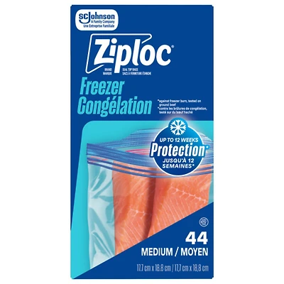 Ziploc Freezer Bags Value Pack - Medium - 38's