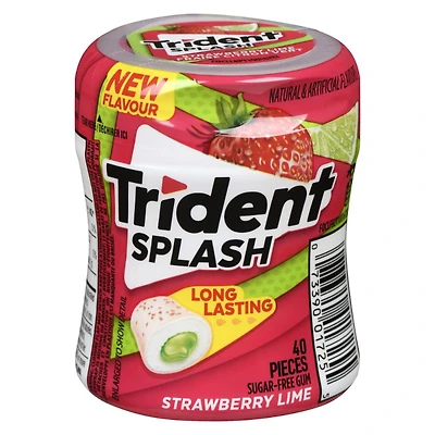 TRIDENT SPLASH STRAWBRY KIWI 40PCE/BOTTL