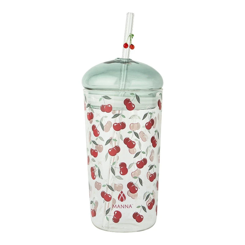 MANNA DOME GLASS TMBL W/STRW
