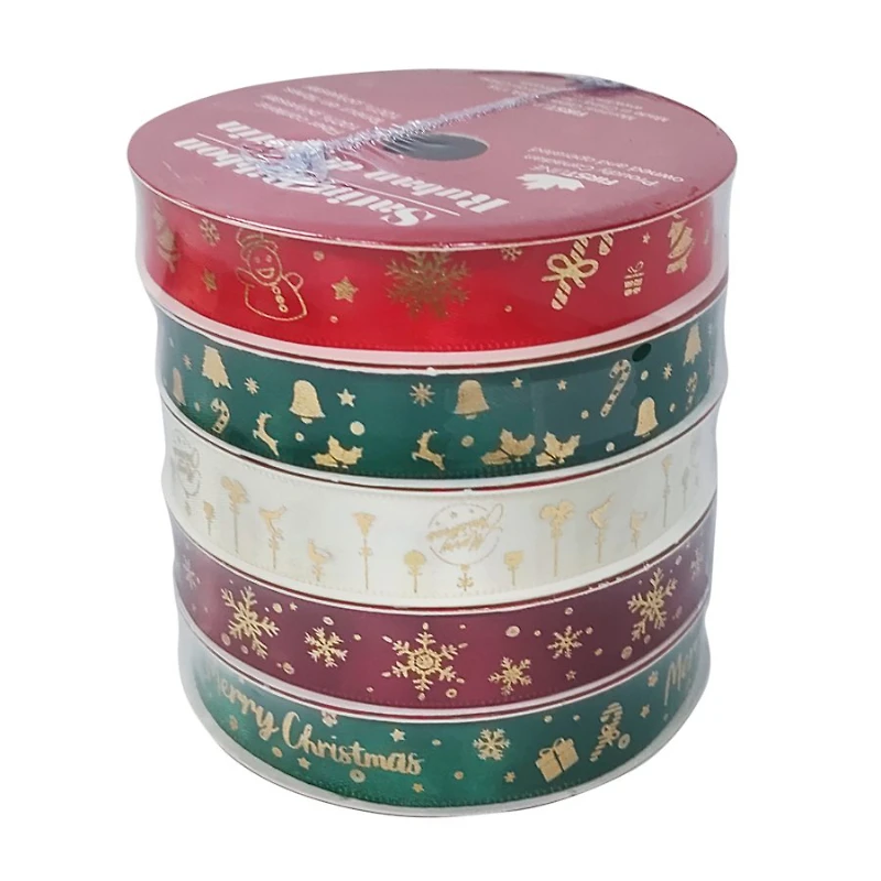 FL XMAS SATIN RIBBON