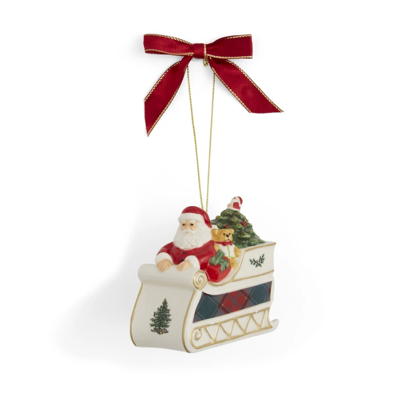 SPODE SANTA SLEIGH ORNAMENT
